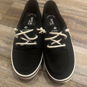 Sperry Women's Black Canvas Sneakers